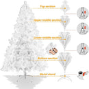 9ft Premium Artificial Christmas Spruce Tree 1850 Branch Tips w/Metal Stand, White