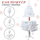 5ft Artificial Christmas Tree Xmas Pine Trees with 450 Branch Tips and Decoration, White