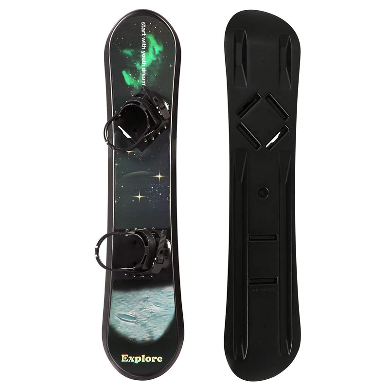 Snowboard for Kids Beginners - 43.3" Adjustable Step-in Bindings Winter Sport Ski Snow Board