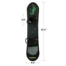 43.3" Snowboard for Kids Beginners Age 5-15 with Adjustable Step-in Bindings Winter Sport Ski Snow Board
