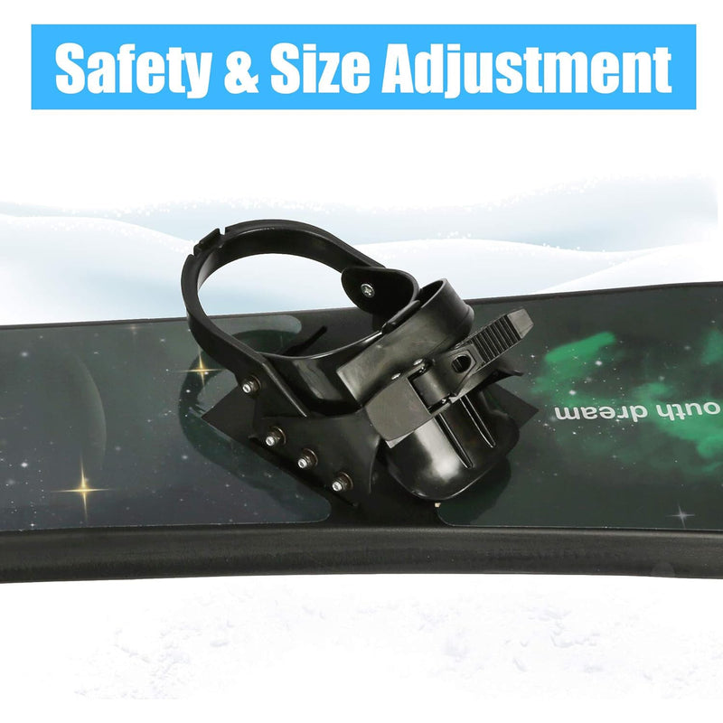 Snowboard for Kids Beginners - 43.3" Adjustable Step-in Bindings Winter Sport Ski Snow Board