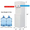 5 Gallon Top Loading Water Cooler Water Dispenser with Child Safety Lock, 2 Temps (Hot & Cold), ETL Listed, White