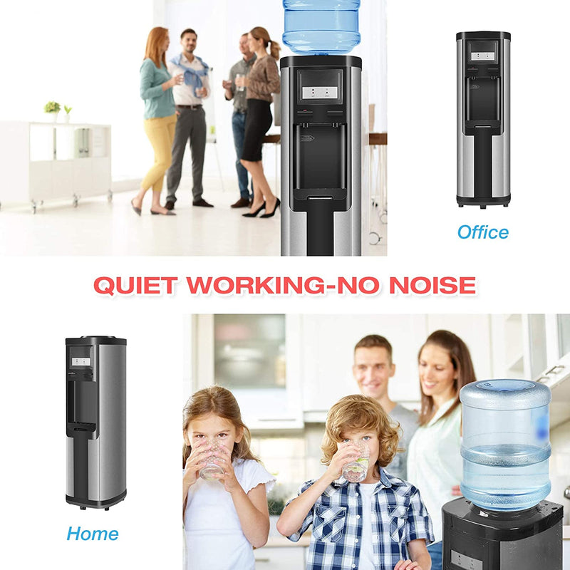 5 Gallons Hot and Cold Water Cooler Dispenser for Top Loading for Home w/ Child Safety Lock