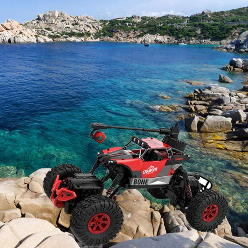 1:16 RC Car 4WD 2.4Ghz Off-Road Rock Crawler Truck w/ Wifi 0.3MP Camera, Red