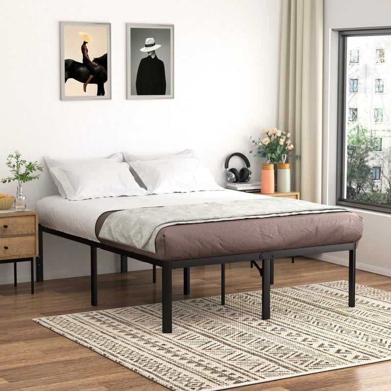 King 18-inch Rounded Edge Corners Metal Bed Frame with Under-bed Storage Space, photo 2 of 5