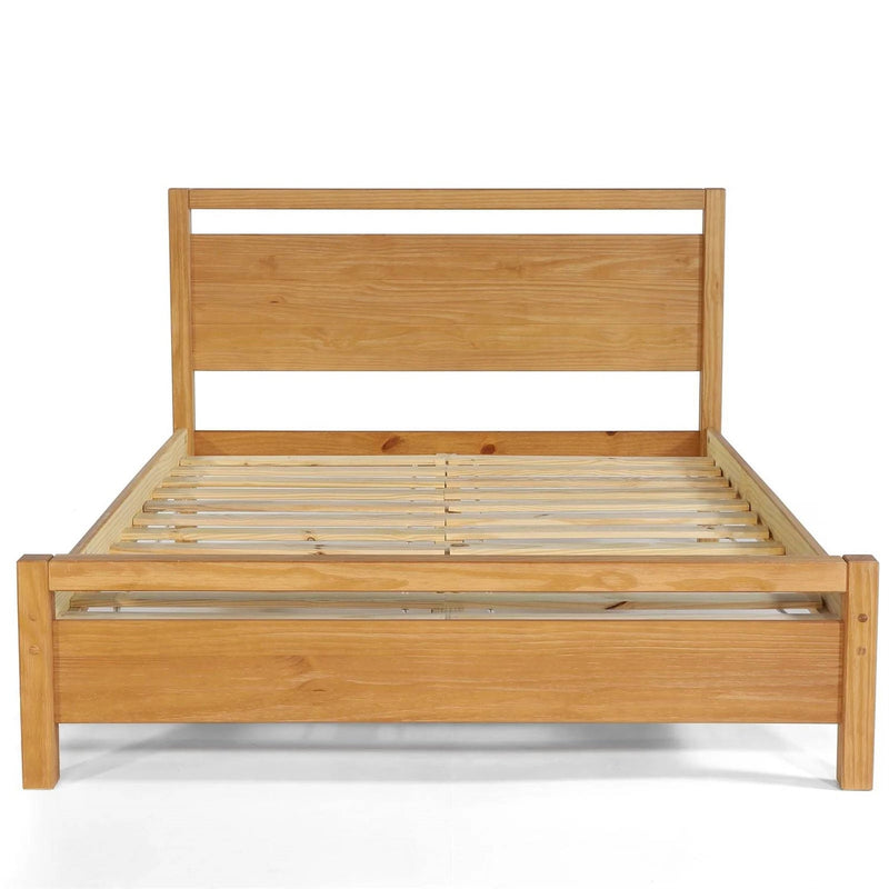 King size Farmhouse Solid Wood Platform Bed Frame with Headboard Footboard, photo 4 of 5