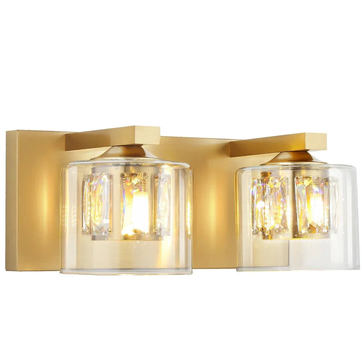 Kolt Chrome Modern 2-Light Bathroom Vanity Light, photo 9 of 21