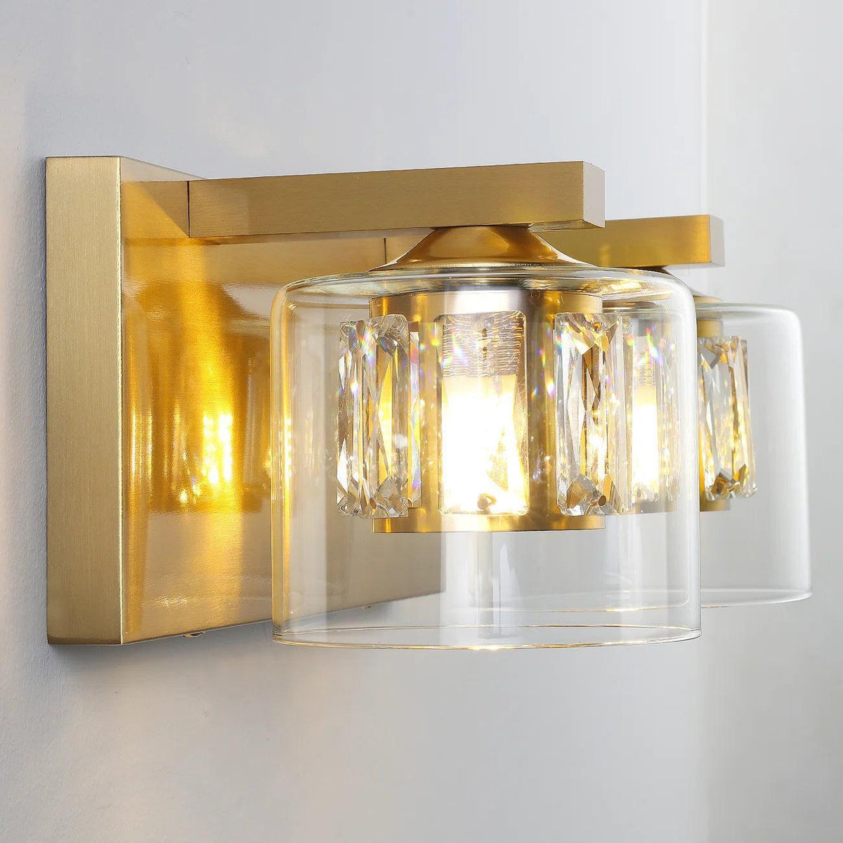Kolt Chrome Modern 2-Light Bathroom Vanity Light, photo 11 of 21