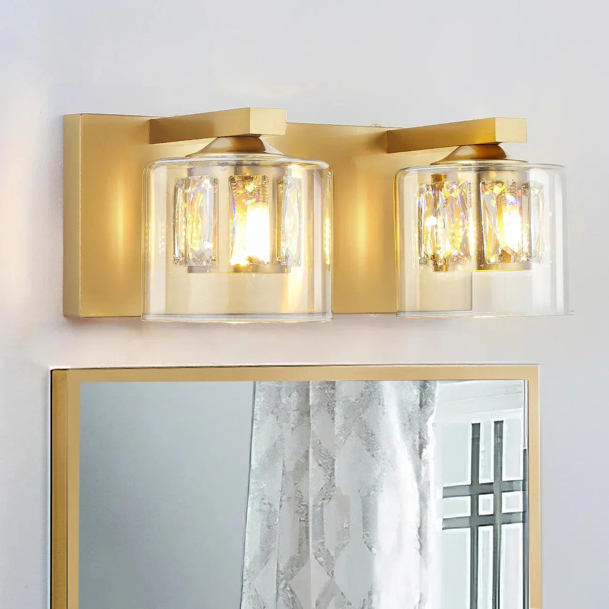 Kolt Chrome Modern 2-Light Bathroom Vanity Light, photo 10 of 21
