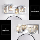 Kolt Chrome Modern 2-Light Bathroom Vanity Light