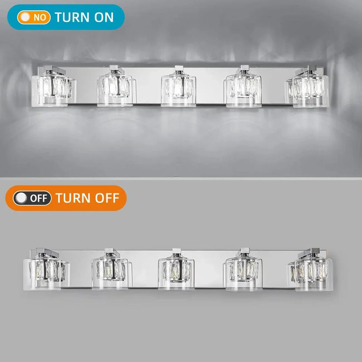 Kolt Modern 5-Light Bathroom Vanity Light, photo 6 of 19