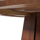 Koa 48" Round Solid Wood Pedestal Dining Table