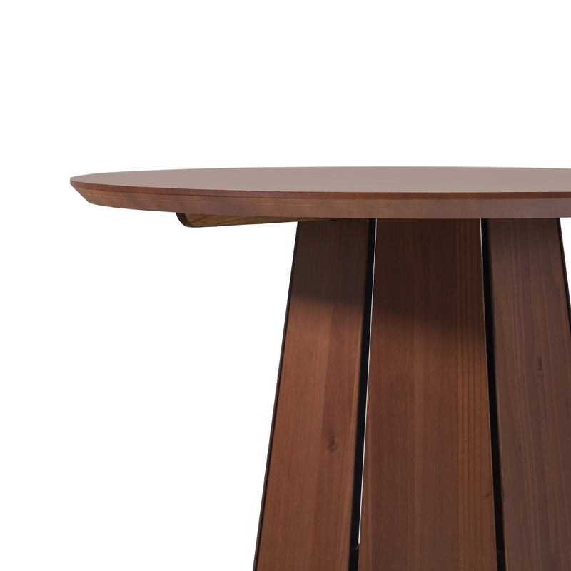 48" Round Solid Wood Pedestal Dining Table