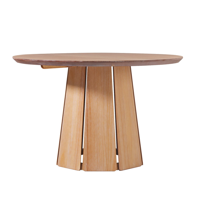 48" Round Solid Wood Pedestal Dining Table