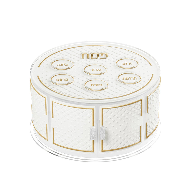 Diamond Leatherite Tiered Kearah Seder Plate