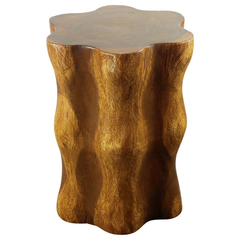 Haussmann® Wood Stump End Table Knobby Root 16 in D x 20 in H Oak Oil