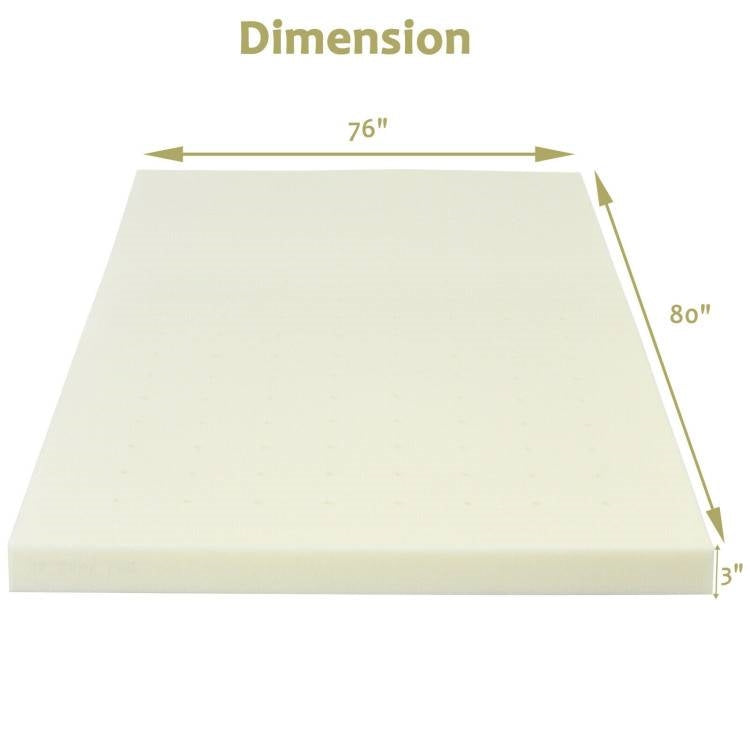 King size 3-inch Thick Soft Comfort Foam Mattress Topper, photo 5 of 5