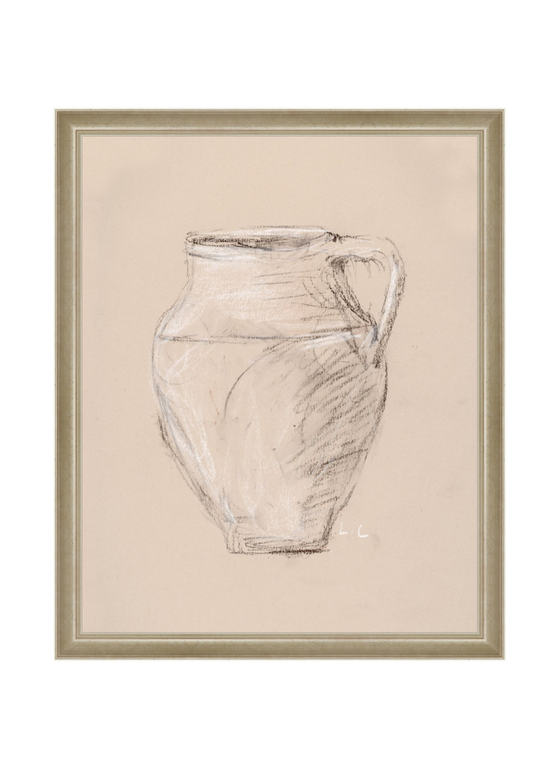 Vase Drawing Sepia