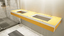 The Original Floating Bathroom Vanity Kit™ with Orange Waterproof Board & Original Vanity Bracket®