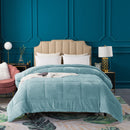 Kasentex Ultra Soft All Season Reversible Plush Sherpa Lined Comforter, Twin, Queen, King