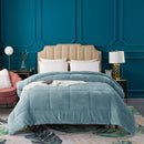 Kasentex Ultra Soft All Season Reversible Plush Sherpa Lined Comforter, Twin, Queen, King