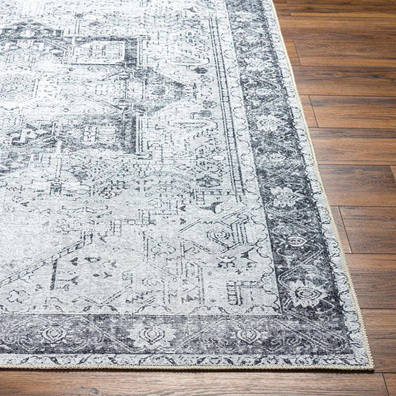 Rosman Gray Flat Pile Washable Rug - Limited Edition