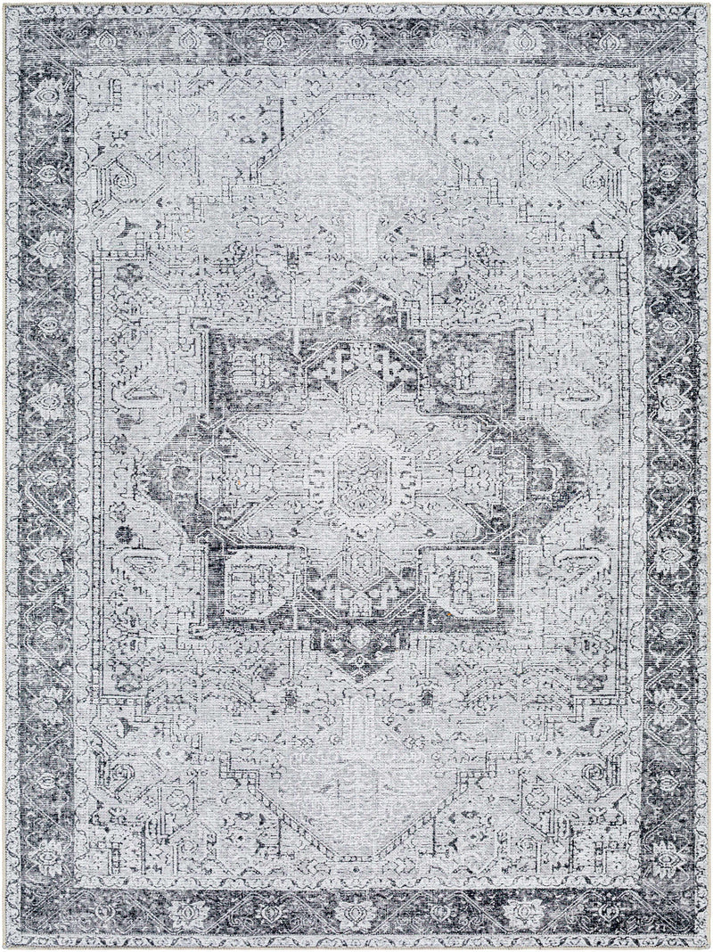 Rosman Gray Flat Pile Washable Rug - Limited Edition