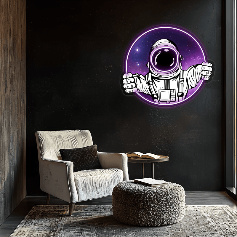 Astranaut Neon Sign, Uv Print Neon, Astranaut Wall Decor, Uv Print Neon Sign,Neon Light,Neon Wall Art, Neon Sign,Neon Light Sign,Neon Gifts