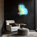 Tyrannical Cat Uv Print Neon Art, Cat Uv Print Neon Sign, Neon Light,Neon Wall Art, Neon Sign,Neon Light Sign, Neon Gifts, Gift for Her