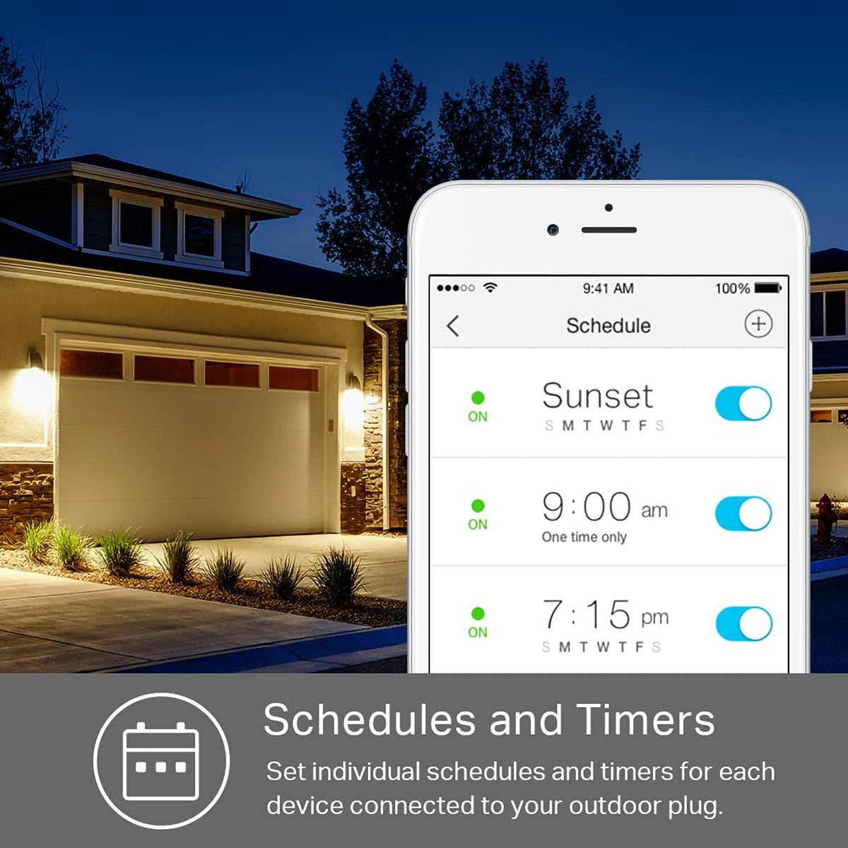 Outdoor Smart Plug Double Socket, Smart Home Wi-Fi Outlet Timer, photo 12 of 15
