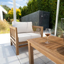 Kauai Natural Outdoor Chaise Couch Set with Sunbrella Cushions by NORDICTEAK.COM