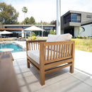 Kauai Natural Outdoor Chaise Couch Set with Sunbrella Cushions by NORDICTEAK.COM