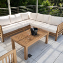 Kauai Natural Outdoor Chaise Couch Set with Sunbrella Cushions by NORDICTEAK.COM