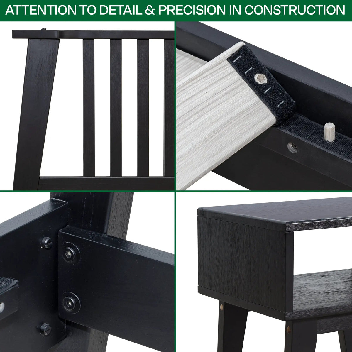 [Buy 1 Get 1] Kaylin Solid Wood Bed Frame & Nightstand, photo 6 of 17