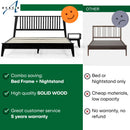 [Buy 1 Get 1] Kaylin Solid Wood Bed Frame & Nightstand by Megsu