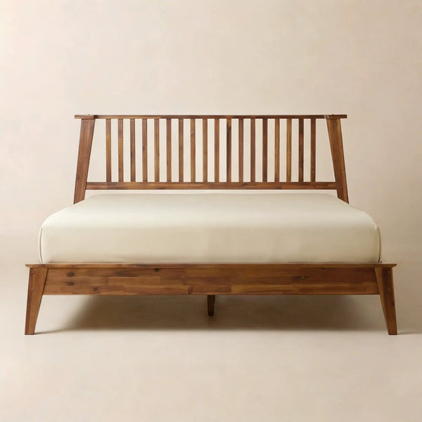 [Buy 1 Get 1] Kaylin Solid Wood Bed Frame & Nightstand