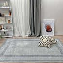 Alfa Rich Light Gray Area Rugs for Living Room Bedroom Decor Cotton Washable Pet Friendly