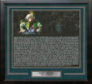 Jason Kelce Super Bowl LII Parade Speech Text Philadelphia Eagles Framed Football Photo by Dynasty Sports & Framing