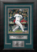 Ken Griffey Jr. Swing Seattle Mariners 8" x 10" Framed Baseball Photo with Engraved Autograph by Dynasty Sports & Framing