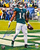 Kenneth Gainwell Touchdown Celebration Philadelphia Eagles Autographed Football Photo by Dynasty Sports & Framing