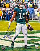 Kenneth Gainwell Touchdown Celebration Philadelphia Eagles Autographed Football Photo by Dynasty Sports & Framing