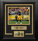 Kenny Pickett in Action Pittsburgh Steelers 8" x 10" Framed Football Photo with Engraved Autograph by Dynasty Sports & Framing