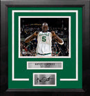 Kevin Garnett Celebration Boston Celtics 8" x 10" Framed Basketball Photo with Engraved Autograph by Dynasty Sports & Framing