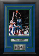 Kevin Garnett in Action Minnesota Timberwolves 8x10 Framed Basketball Photo with Engraved Autograph by Dynasty Sports & Framing