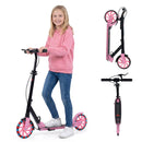 Kick Scooter for Kids Teens Adults Age 8+ Foldable Scooter with Large Light-up Wheels by LJGDeals