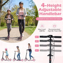 Kick Scooter for Kids Teens Adults Age 8+ Foldable Scooter with Large Light-up Wheels by LJGDeals