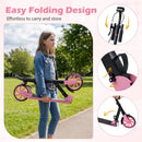 Kick Scooter for Kids Teens Adults Age 8+ Foldable Scooter with Large Light-up Wheels by LJGDeals