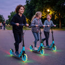 Kick Scooter for Kids Teens Adults Age 8+ Foldable Scooter with Large Light-up Wheels by LJGDeals