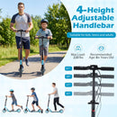 Kick Scooter for Kids Teens Adults Age 8+ Foldable Scooter with Large Light-up Wheels
