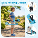 Kick Scooter for Kids Teens Adults Age 8+ Foldable Scooter with Large Light-up Wheels
